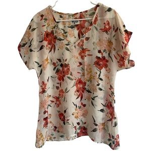 SHOW ME YOUR MUMU SHEER FLORAL OVERSIZED TOP
